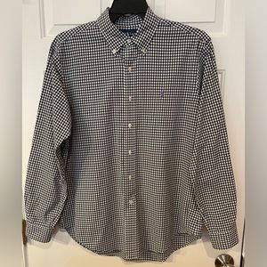 Ralph Lauren Classic Fit Large Black White Gingham Check Shirt Cotton Pony L/S